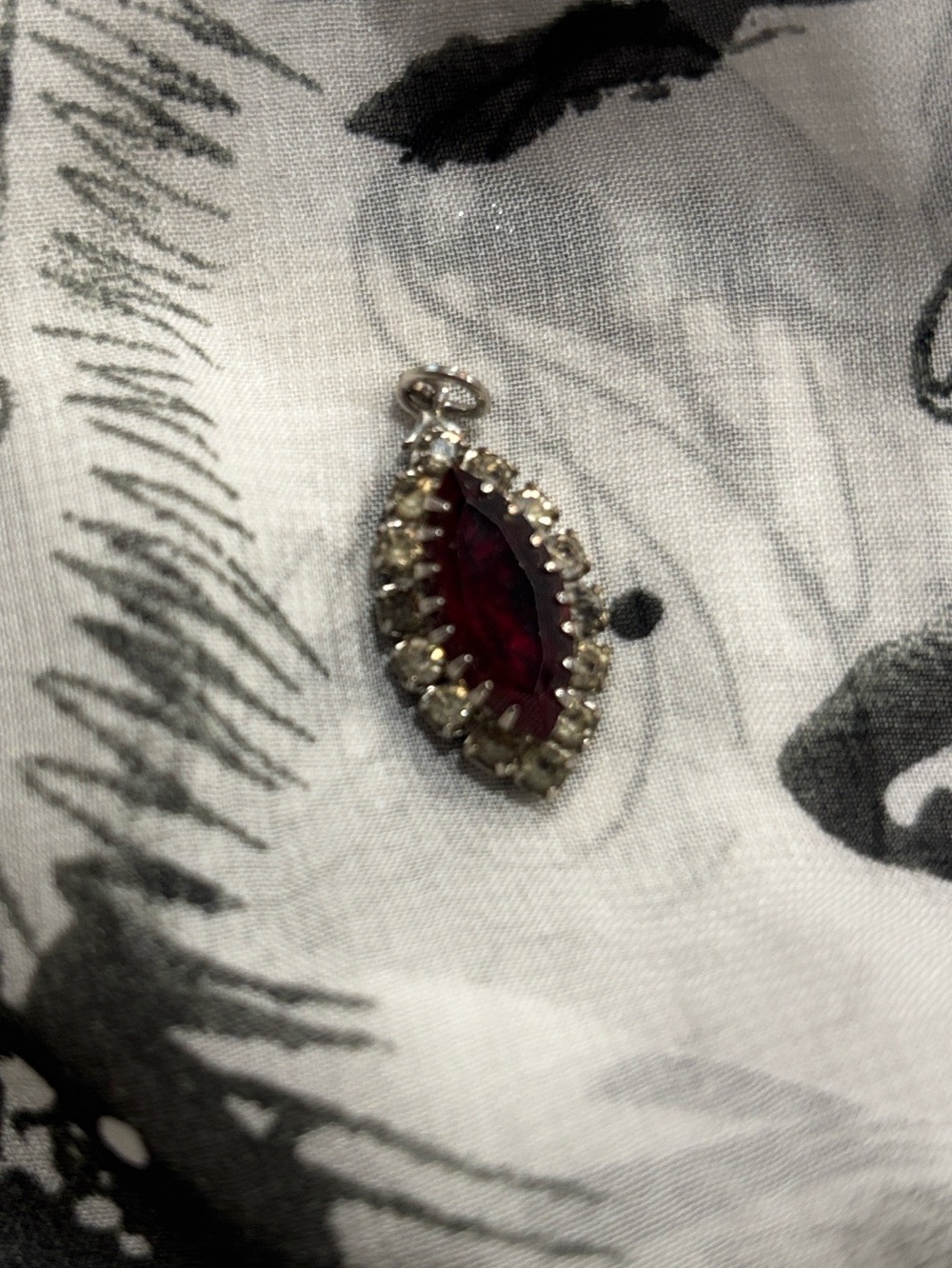 Deep Red Drop Earrings.